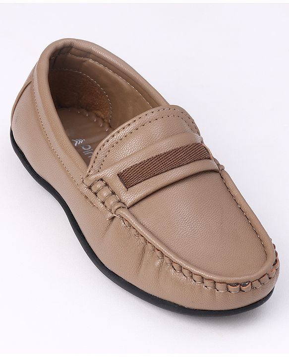 Pine Kids Formal & Party Wear Slip on Shoes - Beige