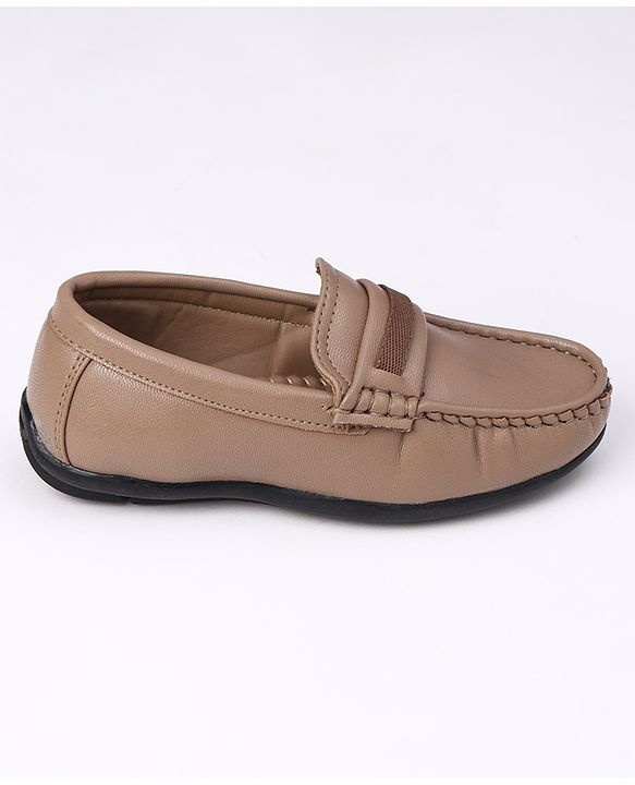 Pine Kids Formal & Party Wear Slip on Shoes - Beige