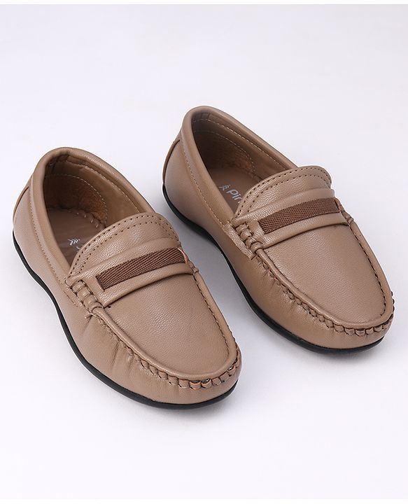 Pine Kids Formal & Party Wear Slip on Shoes - Beige