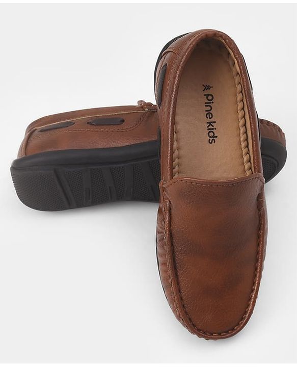 Pine Kids Formal & Party Wear Slip On Loafer - Brown