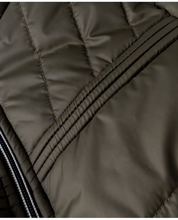 Pine Kids Woven Hooded Padded/Quilted/ Winter Jacket with Full Sleeves - Olive Green