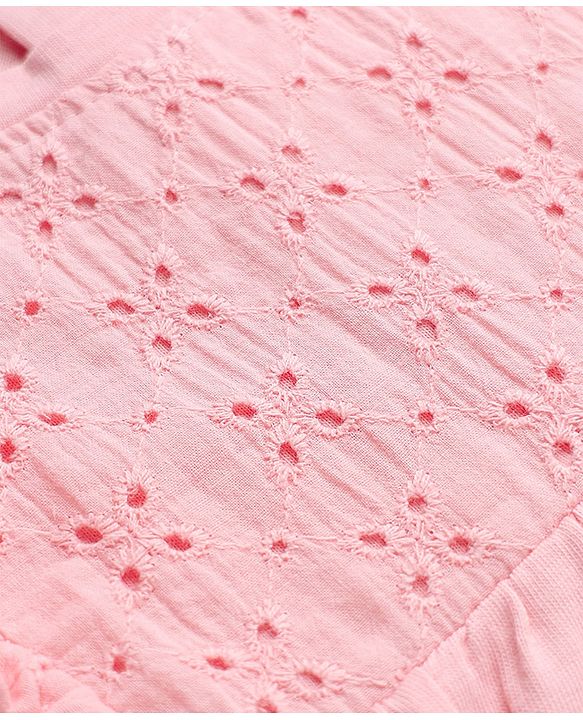 Babyhug Single Jersey Knit Full Sleeves Top & Floral Printed Leggings Set - Pink