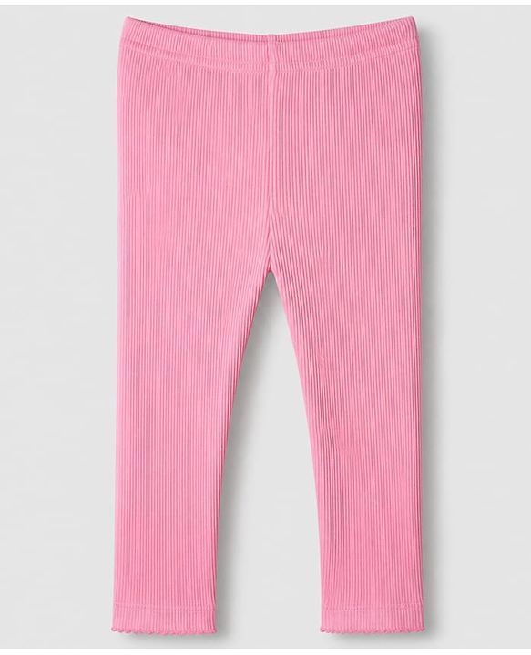 Babyhug 100% Cotton Knit Single Jersey Full Sleeves Top and Leggings with Full Length and Floral Print in White & Pink