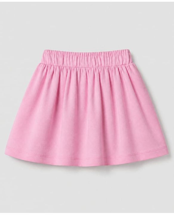 Babyhug 100% Cotton Knit Top and Skirt with Half Sleeves and Floral Print in White