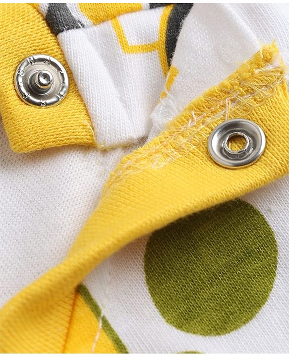 Babyhug 100% Cotton Knit Half Sleeves Co-Ords T-Shirt & Shorts Night Suit with Vehicle Print Pack of 2 - Green & White
