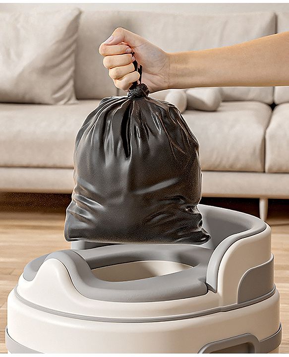 Babyhug 3-in-1 Baby Potty Chair for Toddlers | Potty Chair, Potty Seat & Step Stool| Removable Seat Insert| Side Handles| Raised Backrest| Splash Guard| Easy to Clean| Potty Training Essential - Grey