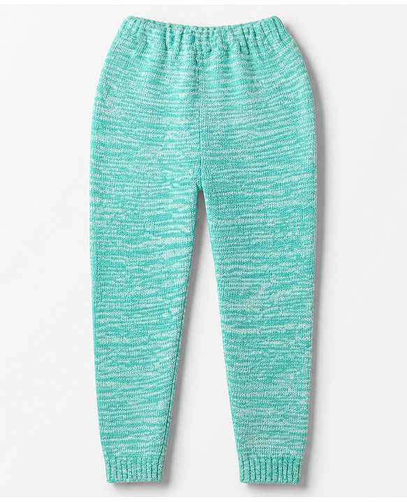 Babyhug Knit Full Sleeves Solid Sweater Set - Blue