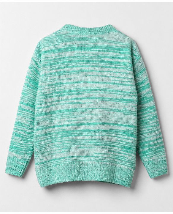 Babyhug Knit Full Sleeves Solid Sweater Set - Blue