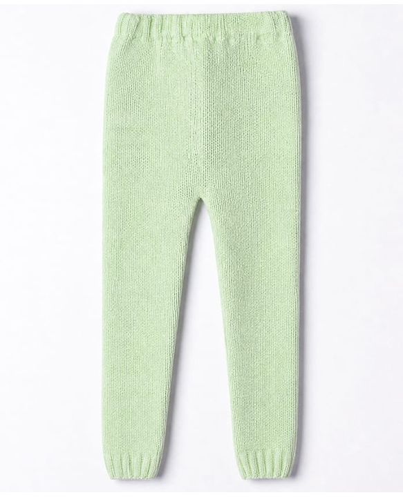 Babyhug Knit Full Sleeves Sweater Set with Cable Knit Design - Light Green