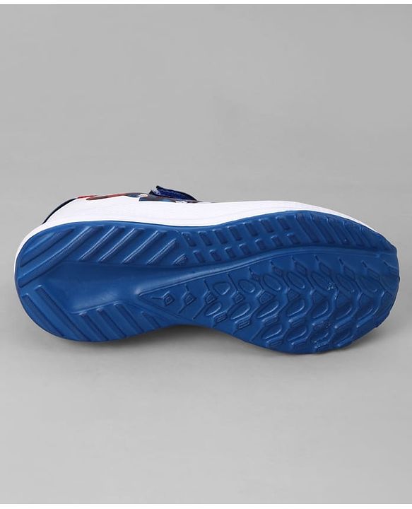 Pine Kids Marvel Velcro Closure Sneaker Shoes With Superman Graphic - White & Red