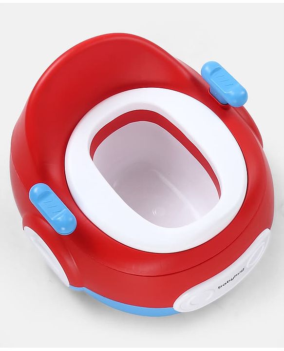 Babyhug 3-in-1 Potty Chair and Toilet Training Seat - Blue & Red| Step Stool| Toilet Seat| Removable Potty Pot| Anti-Slip Pads| Supportive Handles| Splash Guard| Suitable for 1-5 Years Boys & Girls