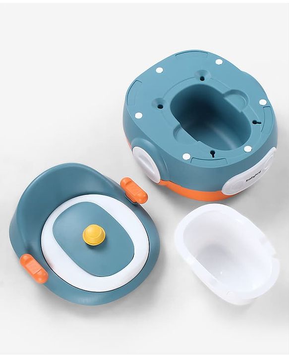 Babyhug 3-in-1 Potty Chair and Toilet Training Seat - Blue & Red| Step Stool| Toilet Seat| Removable Potty Pot| Anti-Slip Pads| Supportive Handles| Splash Guard| Suitable for 1-5 Years Boys & Girls