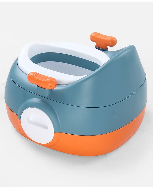 Babyhug 3-in-1 Potty Chair and Toilet Training Seat - Blue & Red| Step Stool| Toilet Seat| Removable Potty Pot| Anti-Slip Pads| Supportive Handles| Splash Guard| Suitable for 1-5 Years Boys & Girls
