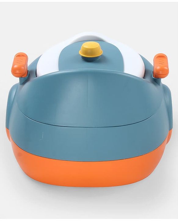 Babyhug 3-in-1 Potty Chair and Toilet Training Seat - Blue & Red| Step Stool| Toilet Seat| Removable Potty Pot| Anti-Slip Pads| Supportive Handles| Splash Guard| Suitable for 1-5 Years Boys & Girls