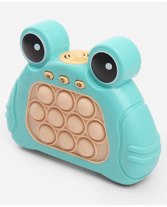 Babyhug Fast Push Pop Light-Up Game - Sea Green| Fidget Toy for Kids & Adults| 4 Modes: Pass Through, Memory, Scoring & Multiplayer| Push Buttons with Light & Music| BIS Certified| Screen-Free Play