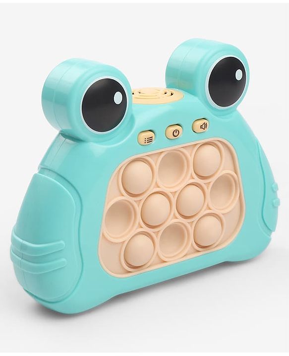 Babyhug Fast Push Pop Light-Up Game - Sea Green| Fidget Toy for Kids & Adults| 4 Modes: Pass Through, Memory, Scoring & Multiplayer| Push Buttons with Light & Music| BIS Certified| Screen-Free Play