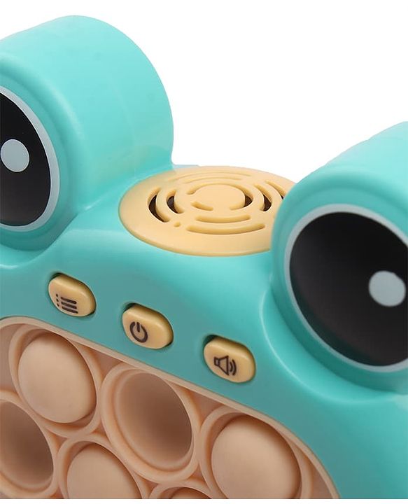 Babyhug Fast Push Pop Light-Up Game - Sea Green| Fidget Toy for Kids & Adults| 4 Modes: Pass Through, Memory, Scoring & Multiplayer| Push Buttons with Light & Music| BIS Certified| Screen-Free Play