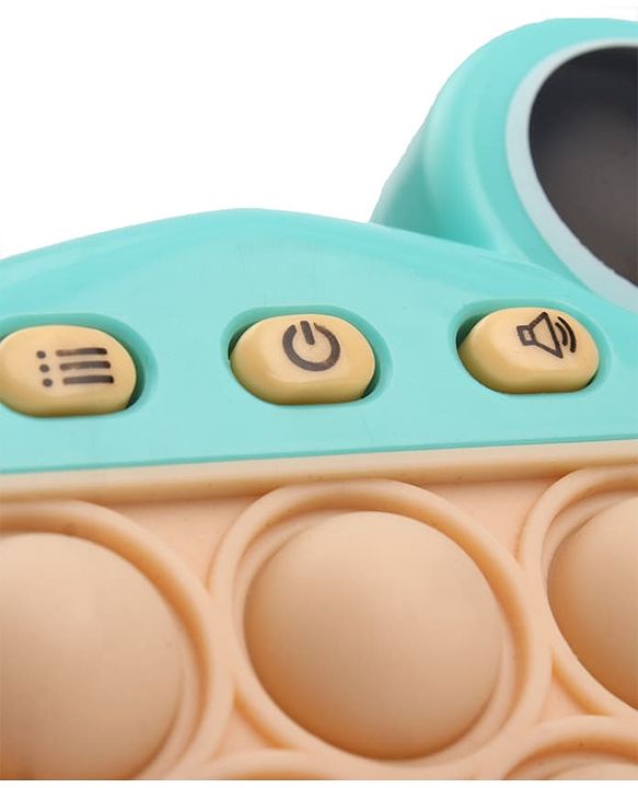 Babyhug Fast Push Pop Light-Up Game - Sea Green| Fidget Toy for Kids & Adults| 4 Modes: Pass Through, Memory, Scoring & Multiplayer| Push Buttons with Light & Music| BIS Certified| Screen-Free Play