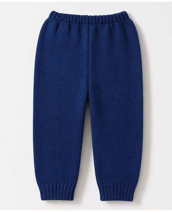 Babyhug Knit Full Sleeves Striped Sweater Set - Blue
