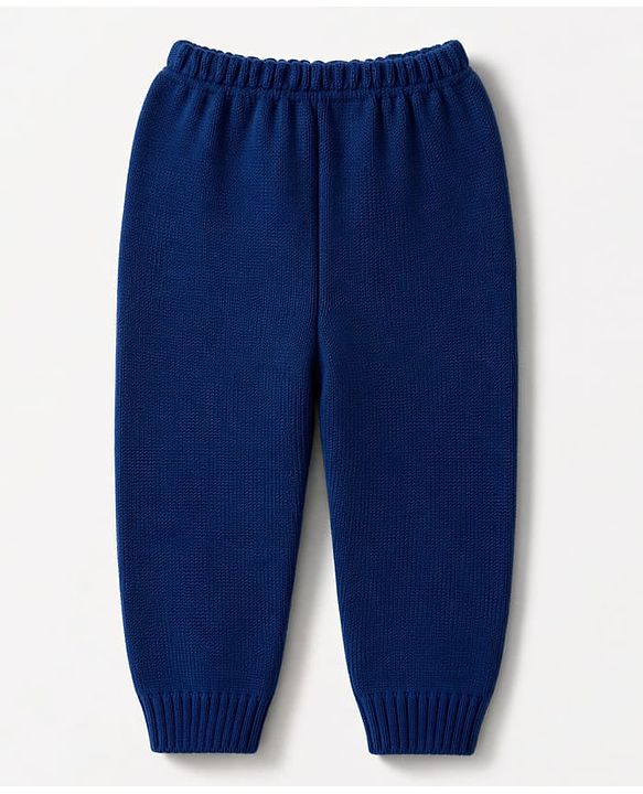 Babyhug Knit Full Sleeves Striped Sweater Set - Blue