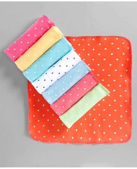 BABYHUG COTTON KNIT TERRY HAND AND FACE TOWEL PACK OF 8