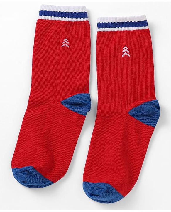 Pine Kids Cotton Mix Knit Socks With Pine Kids Text & Ankle Length Pack Of 5 In Blue