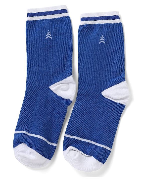 Pine Kids Cotton Mix Knit Socks With Pine Kids Text & Ankle Length Pack Of 5 In Blue