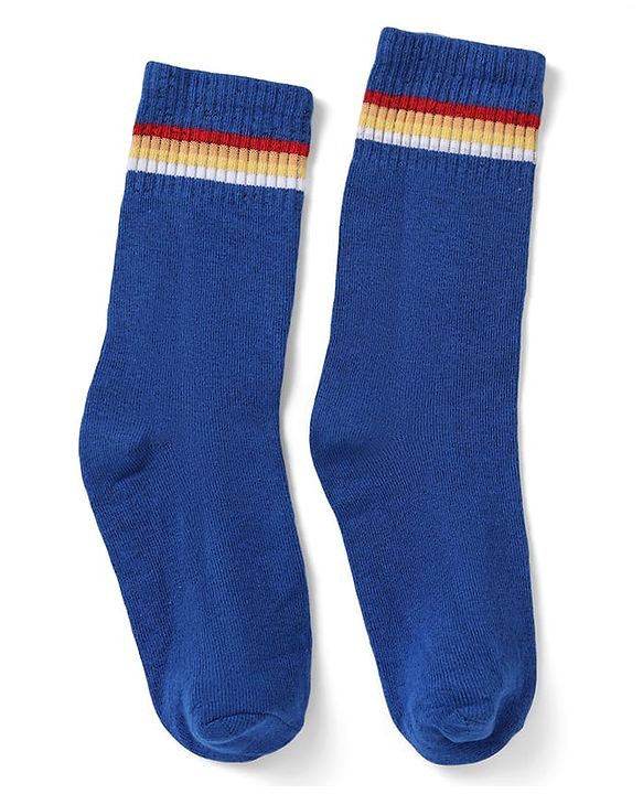 Pine Kids Knit Solid Socks Pack of 5 in Blue