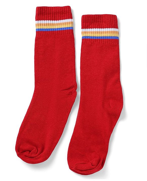 Pine Kids Knit Solid Socks Pack of 5 in Blue