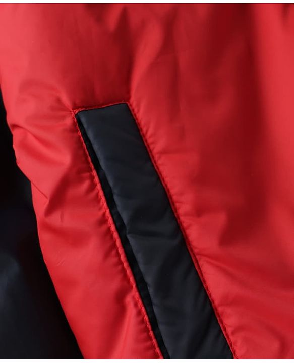 Babyhug Woven Padded Quilted Winter Full Sleeves Hooded Jacket with Chicago 23 Team Captain Print - Red & Navy Blue