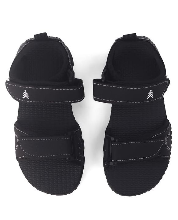 Pine Kids PU Velcro Sandals - Black