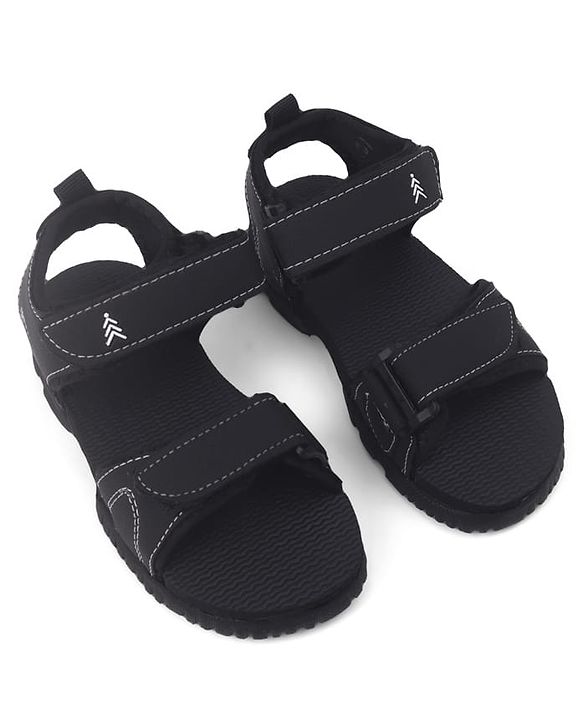 Pine Kids PU Velcro Sandals - Black