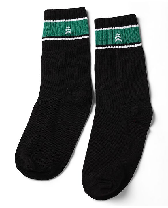 Pine Kids Cotton Knit Ankle Length Socks Set Of 3 - Black & White