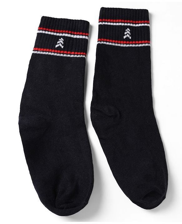Pine Kids Cotton Knit Ankle Length Socks Set Of 3 - Black & White