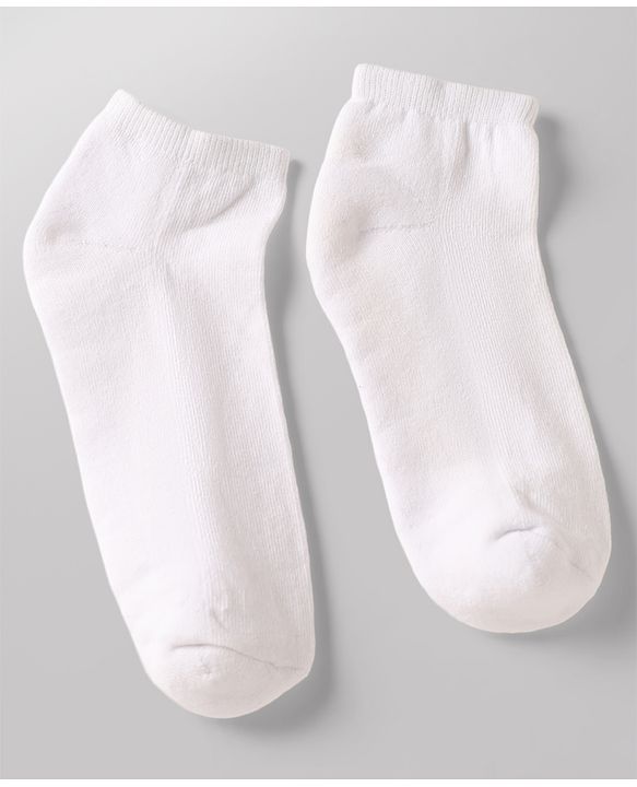 Pine Kids Cotton Nylon Knit Ankle Length Solid Socks Set of 3 - White