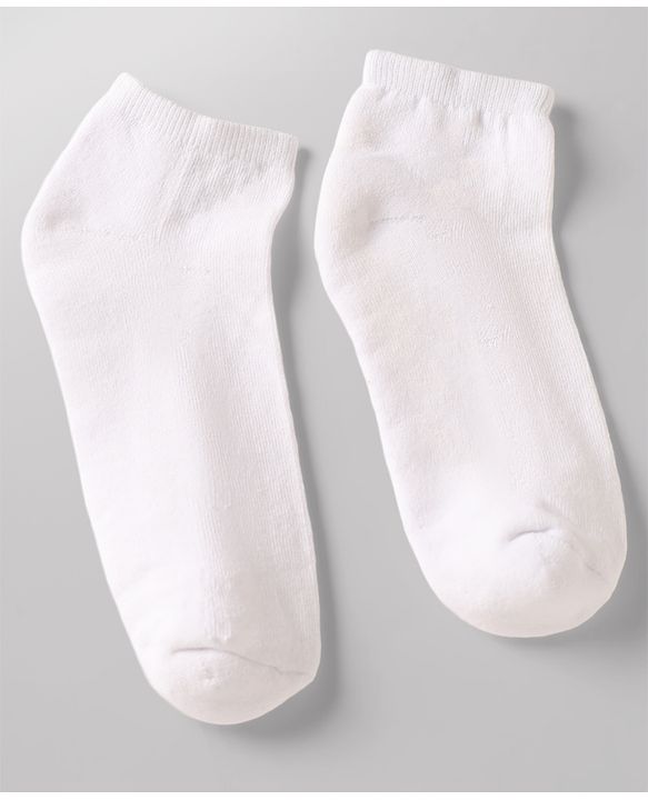 Pine Kids Cotton Nylon Knit Ankle Length Solid Socks Set of 3 - White
