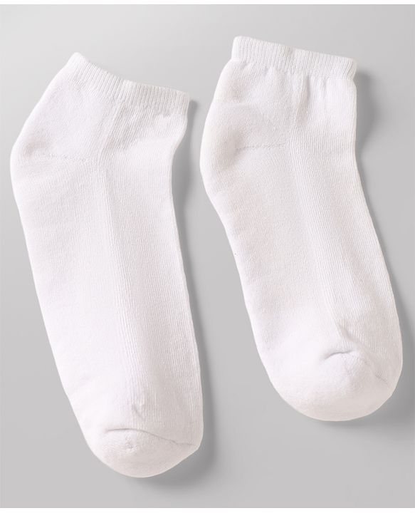Pine Kids Cotton Nylon Knit Ankle Length Solid Socks Set of 3 - White
