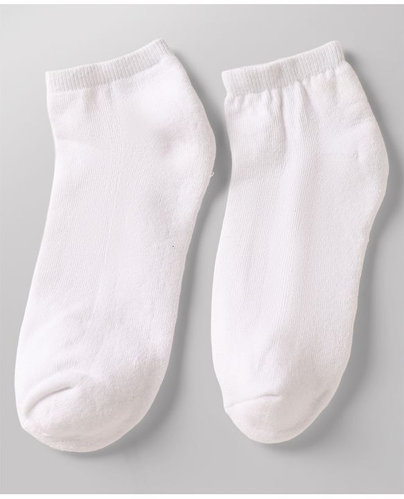 Pine Kids Cotton Nylon Knit Ankle Length Solid Socks Set of 3 - White