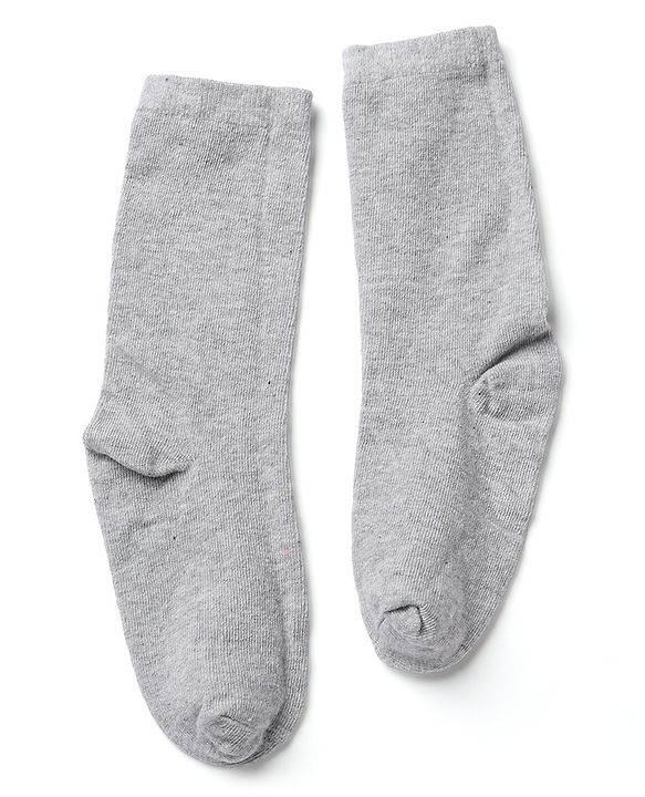 Pine Kids Cotton Knit Mid Calf Length Socks With Bow Applique Pack of 5 - Light Grey, Black, White, Pink & Red