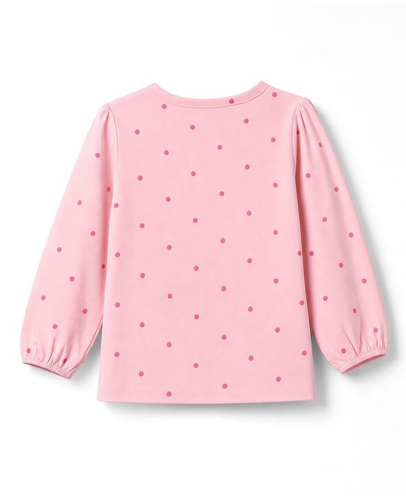 Babyhug 100% Cotton Knit Full Sleeves T-Shirts with Floral Print and Bee Embroidery Pack of 3 in Light Pink, White & Dark Pink