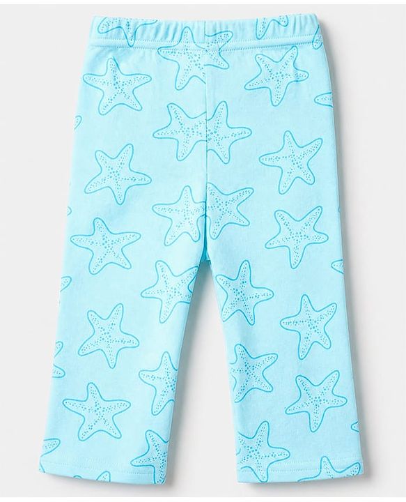 Babyhug Cotton Interlock Knit Full Sleeves Co-Ord T-Shirt And Pyjama Night Suit With Star Print - Blue