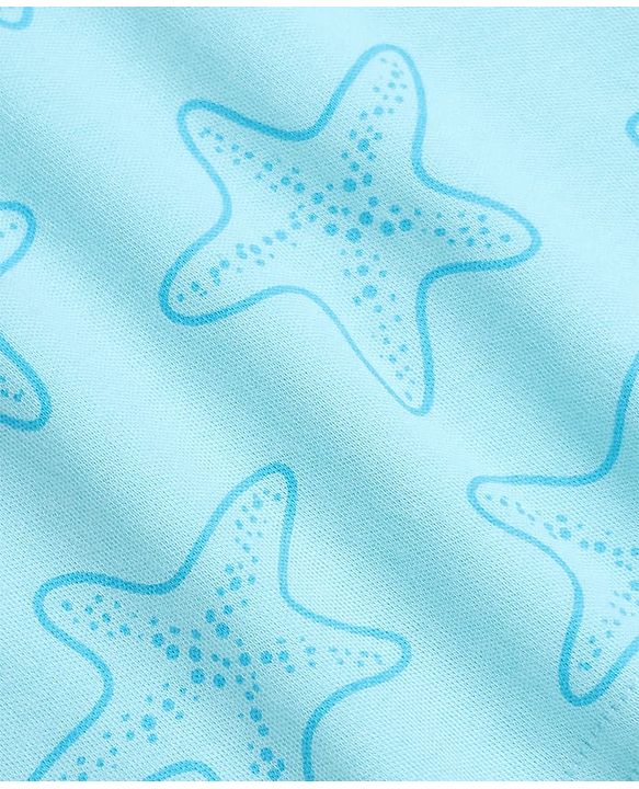 Babyhug Cotton Interlock Knit Full Sleeves Co-Ord T-Shirt And Pyjama Night Suit With Star Print - Blue