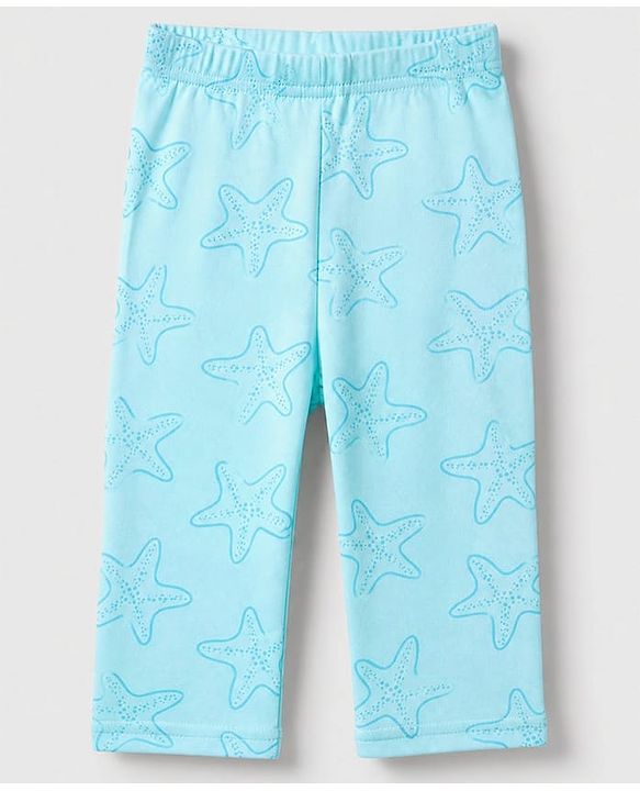 Babyhug Cotton Interlock Knit Full Sleeves Co-Ord T-Shirt And Pyjama Night Suit With Star Print - Blue