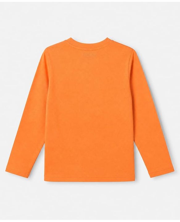 Pine Kids Cotton Knit Half Sleeves T-Shirt & Checks Pyjama Night Suit with Game Over Print - Orange