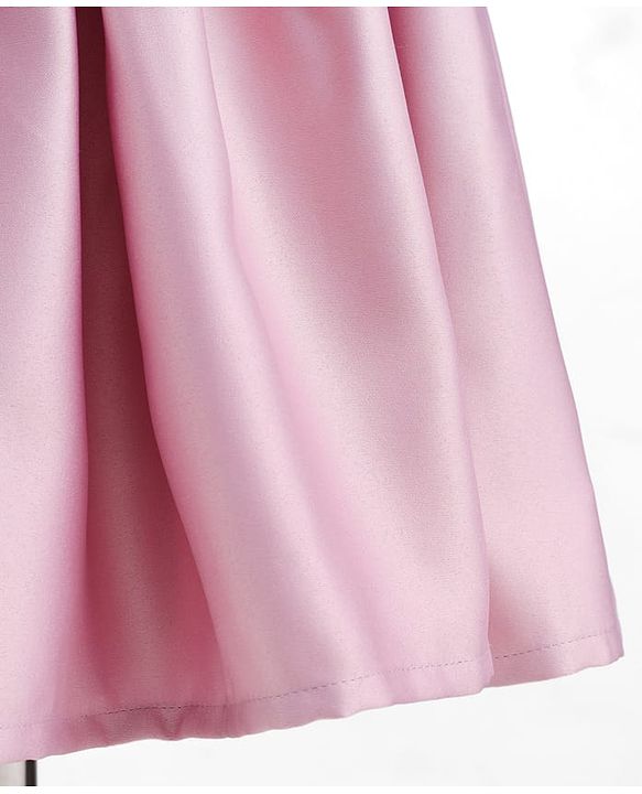 Pine Kids Satin Woven Sleeveless Party Dress With Sequin Detailing & Bow Applique - Pink