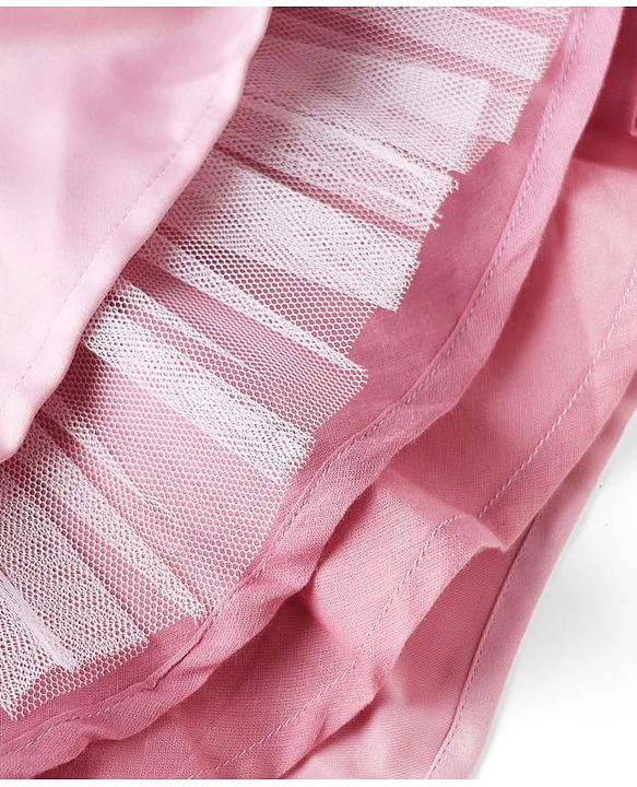 Pine Kids Satin Woven Sleeveless Party Dress With Sequin Detailing & Bow Applique - Pink
