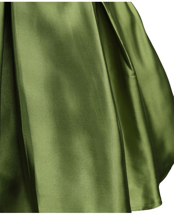 Pine Kids Satin Woven Sleeveless Party Dress With Sequin - Olive Green