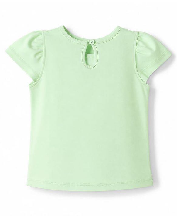 Babyhug 100% Cotton Knit Half Sleeves T-Shirt with Ocean Parade Text Print - Light Green