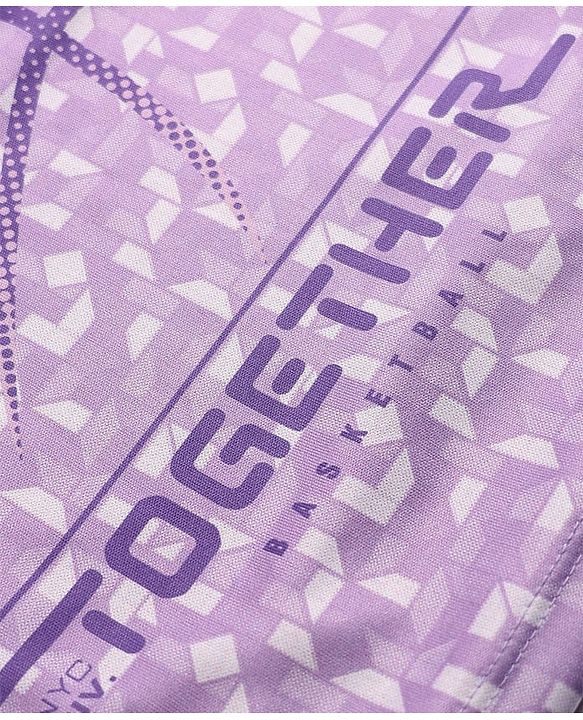 Pine Active Knit Printed Sleeveless T-Shirt With Text Print - Lavender