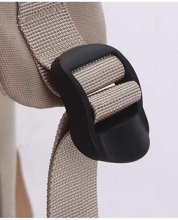 Babyhug Diaper Backpack | 3 Front Zipper Pockets| Spacious Main Compartment| Bottle Pocket| Wipes Dispenser| Stroller Hanging Straps| Back Zipper| Dual Top Handles| 26 x 18 x 39 cm| Unisex - Beige